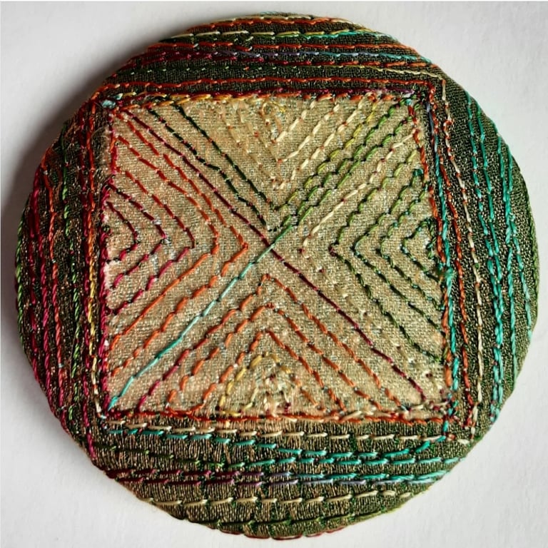 Perfectly Imperfect Badge 58mm Multicoloured Textile Badge 