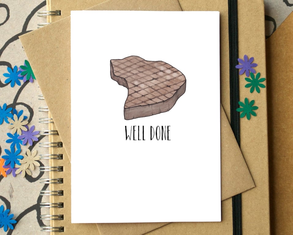 Funny "Well Done" Congratulations Card