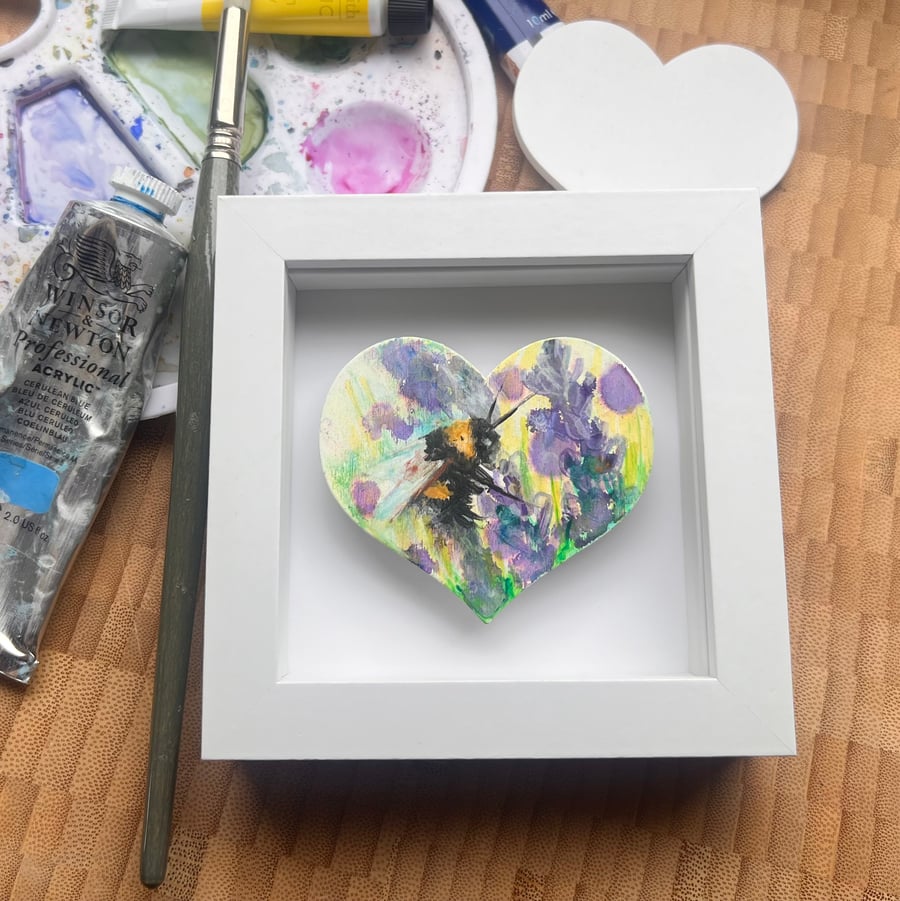 Framed Bee Painting, Bee Gift, Paintings