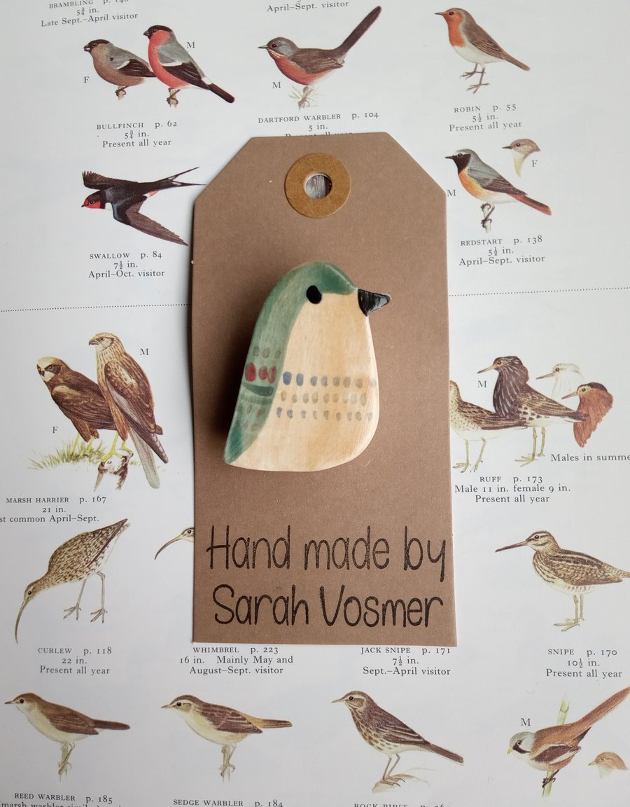 Ceramic Bird Brooch