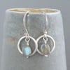 Blue Green Labradorite Sterling Silver Earrings For Mr David Herdson Only