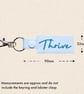 Thrive Keyring - Embroidered Positive Word Bag Charm - Image 5