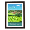 Dorking travel poster print by Susie West