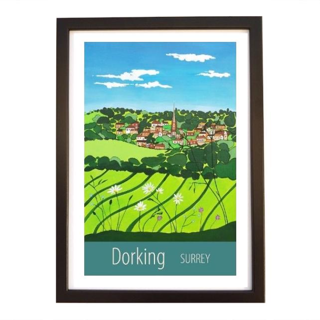 Dorking travel poster print by Susie West
