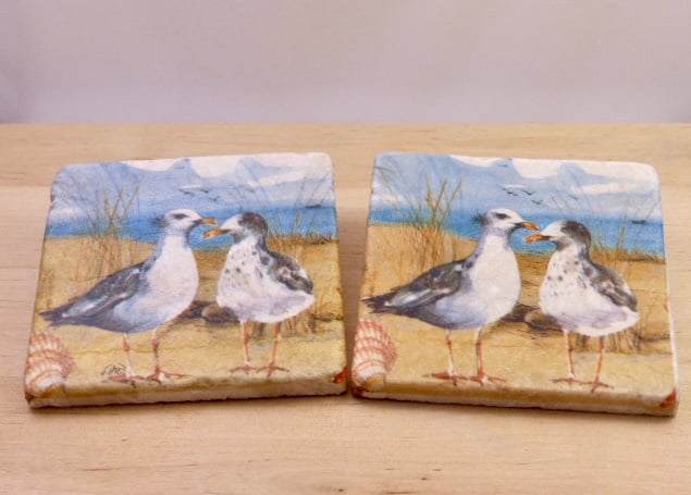 Marble 'Seagull' Coasters