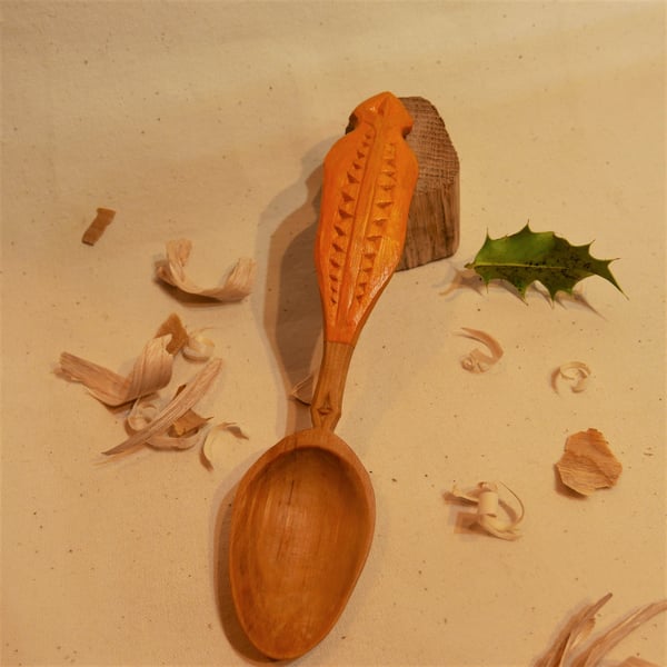 Handcarved Birch Eating Spoon