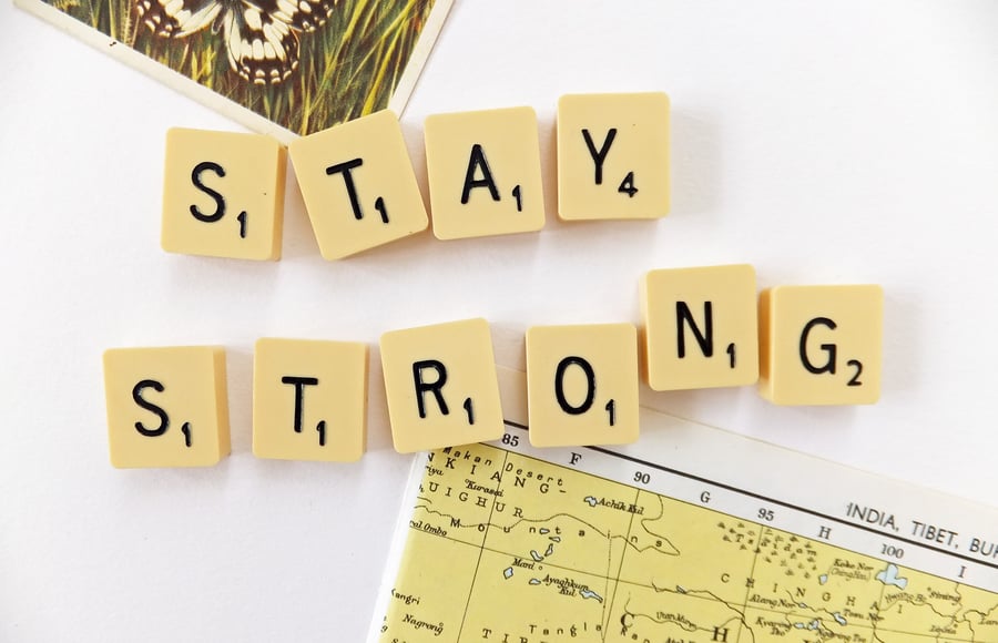 Scrabble Magnets - Upcycled Magnets - STAY STRONG