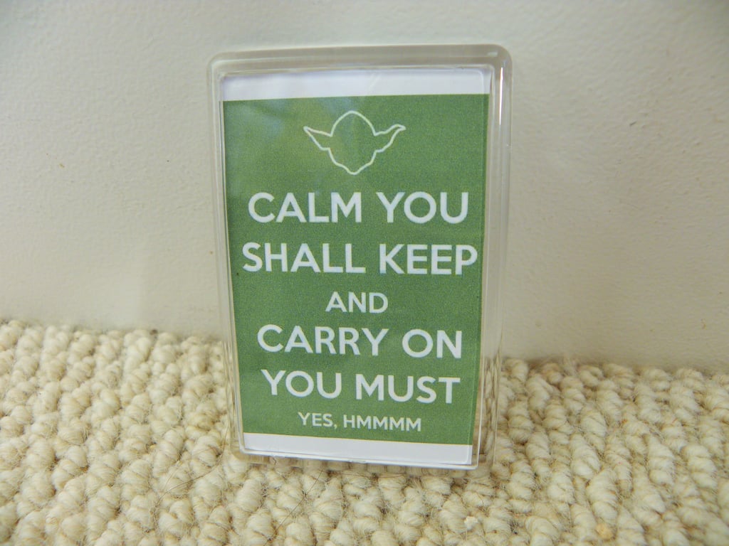 Yoda Keep Calm Fridge Magnet