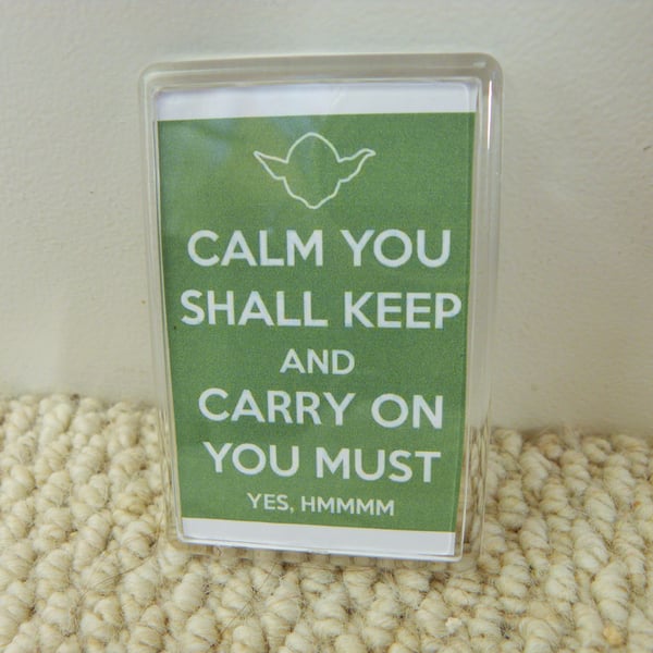 Yoda Keep Calm Fridge Magnet