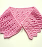 Pink cotton collar - Ladies cotton gift - One-of-a-kind neck accessory - Image 1