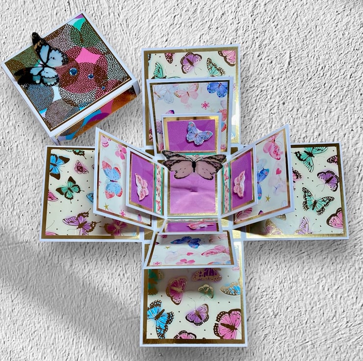 Butterfly Exploding Box. Handmade 3D ‘explodin... - Folksy