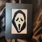 Ghostface Inspired Glitter  Horror Wall Art ,Spooky Gothic Decor,Handmade horror