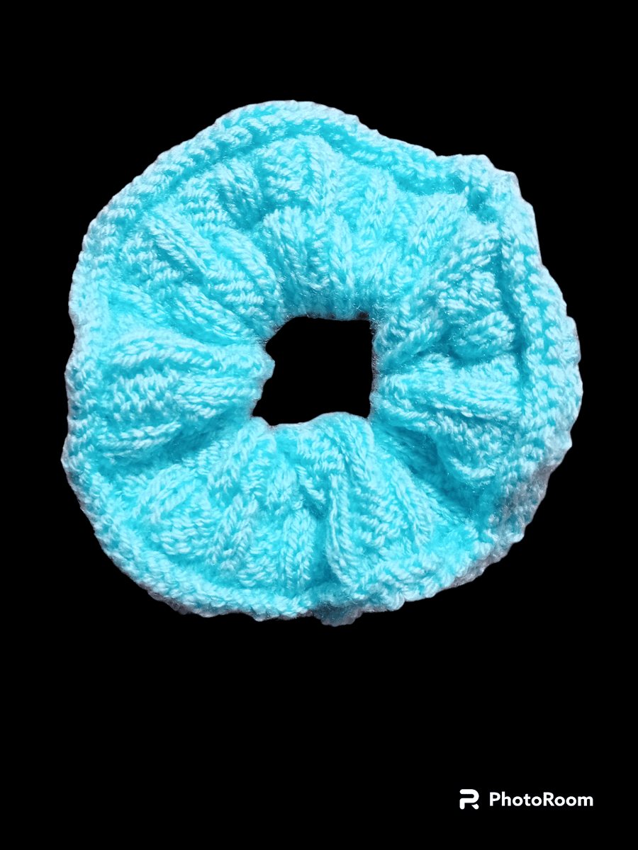 Hand knitted scrunchies 