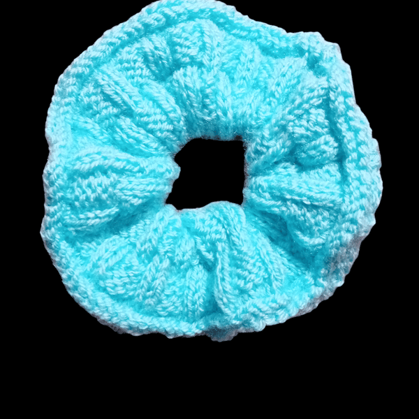 Hand knitted scrunchies 