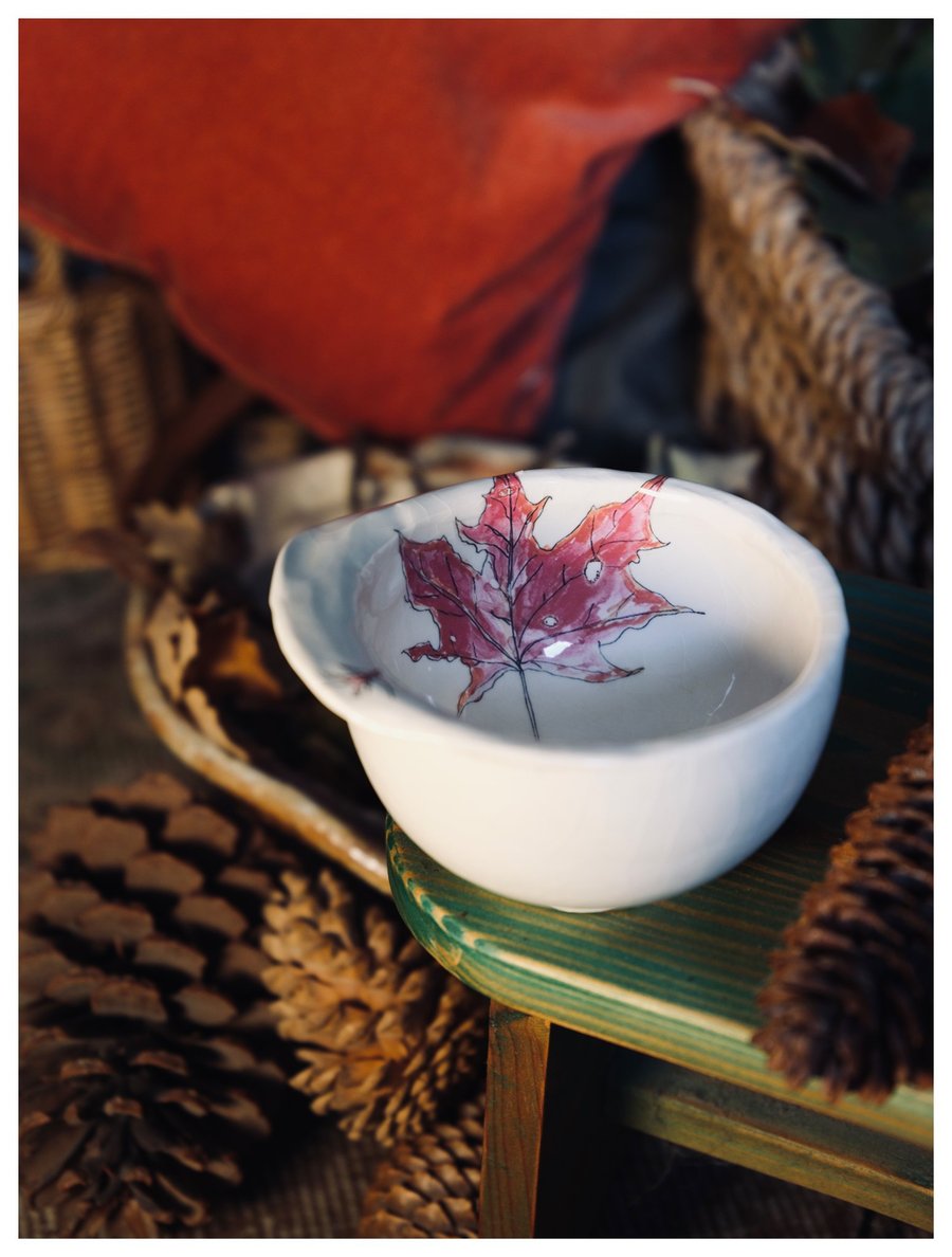 The Red Leaf Bowl - Autumn Series
