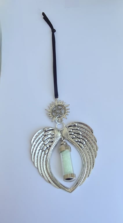 Gorgeous Angel Wings Ornament with Glow Capsule and Flaming Pentacle  - Type C
