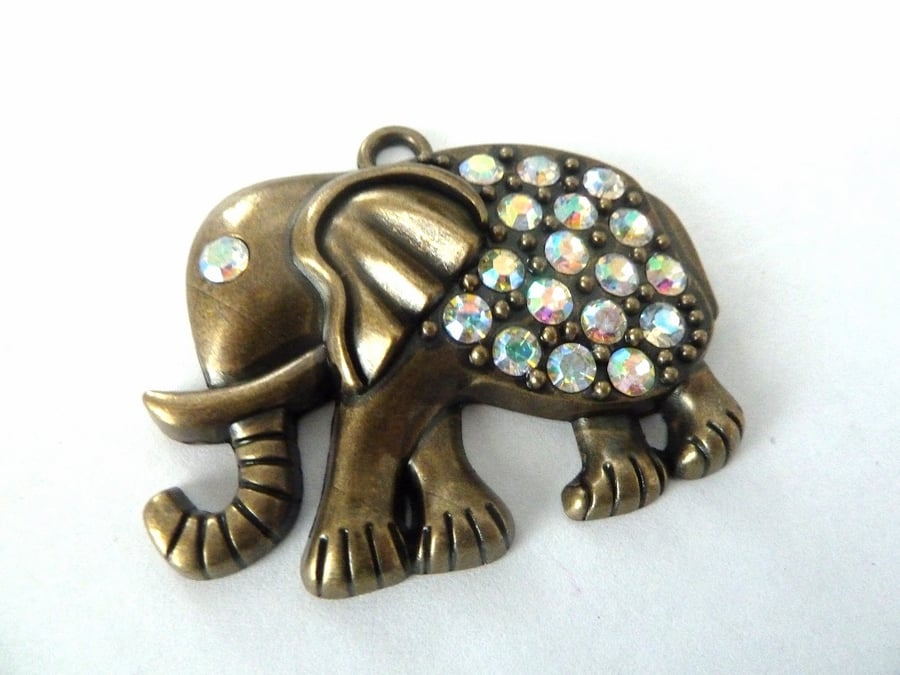 HALF PRICE bronze elephant pendant