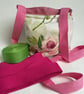 Pretty, floral peg bag with shoulder strap. Traditional rose design. - Image 3
