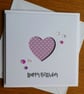 Birthday Card - Dusky Pink and White Polka Dot Heart Aperture - Image 10