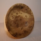 Burr oak hand-turned wooden bowl