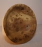 Burr oak hand-turned wooden bowl