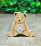 Baby Loss Awareness Ribbon Bear Pin, Handmade Miscarriage Support Brooch Gift