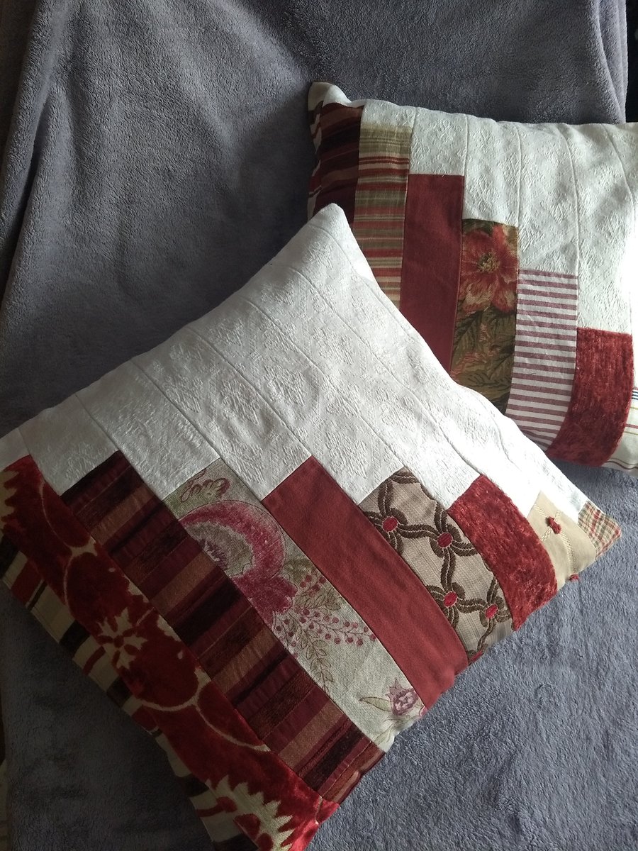 2 Patchwork cushions covers.