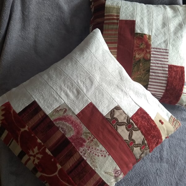 2 Patchwork cushions covers.