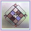 Squares and Baubles -  Stained Glass Suncatcher