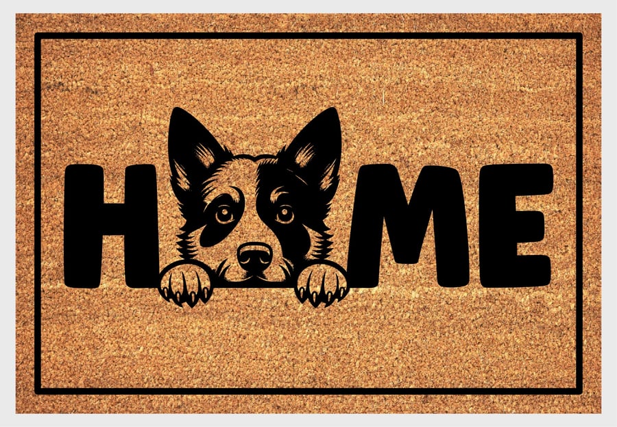 Australian Cattle Dog Home Door Mat No.1 - Cattle Dog Welcome Mat - 3 Sizes