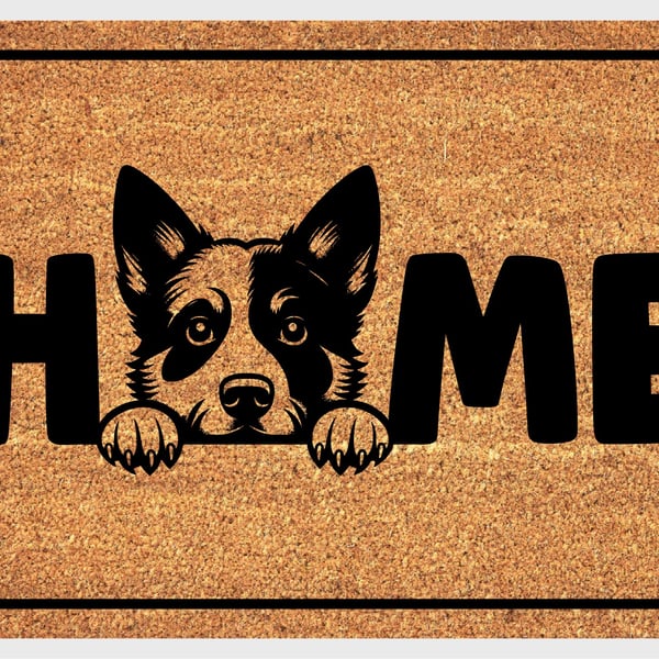Australian Cattle Dog Home Door Mat No.1 - Cattle Dog Welcome Mat - 3 Sizes