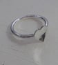 Domed Heart Ring in Sterling Silver, size M - Image 1