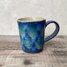 Mug hand built pottery mug 