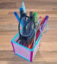 Medium container for office items - pink, yellow, green, blue mix - Image 4
