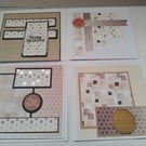 Set of 4 Birthday cards