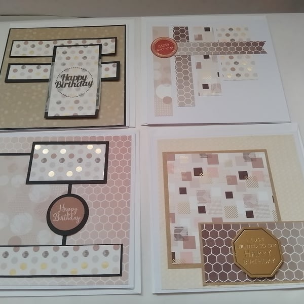 Set of 4 Birthday cards