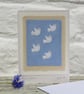 Flight of Doves hand-stitched miniature applique - a card to keep! - Image 1