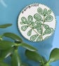 Hand Painted Botanical Ceramic Coaster, Pottery Plant Coasters - Image 4