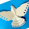 Pop-up dove 3D greetings card