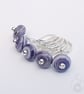 Lampwork Stitch Markers - Purple Swirls - Image 5