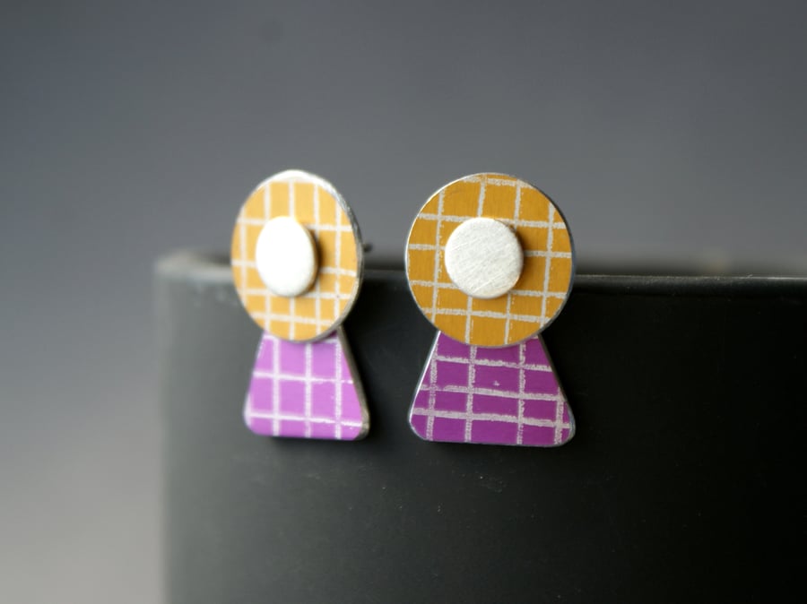 Multi way colour triangle earrings - introductory price