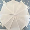White cotton fabric bunting,banner,flag,wedding,event