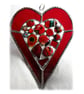 Heart Suncatcher Stained Glass Red Abstract Fused  - Image 5
