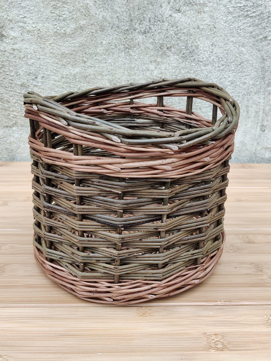 Perfectly imperfect slewed willow round storage basket