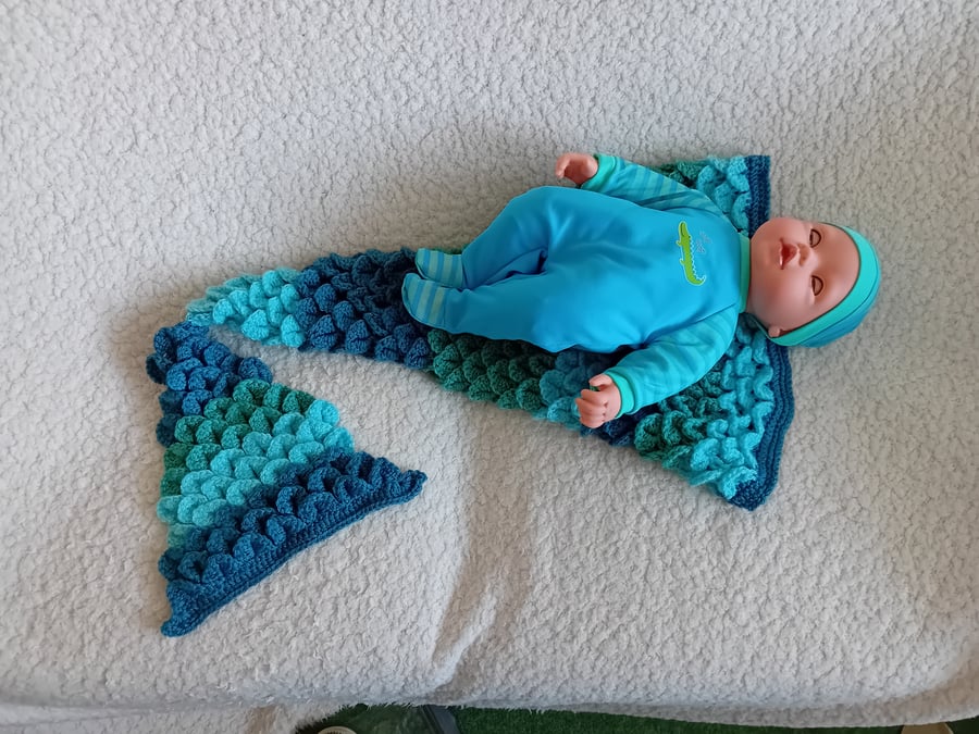 Baby mermaid tail blanket on sale