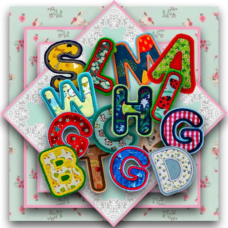 Appliqué Embroidered Letters