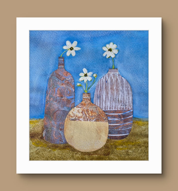 "I picked some flowers" an original floral collage