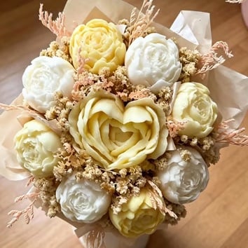 Vanilla & Honey Heart wax  Bouquet