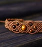 Micro macrame adjustable bracelet with Tiger eye  - Image 1