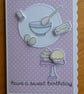 Have a Sweet Birthday Card - Blue Mixing Bowl & Cup Cakes - Image 1